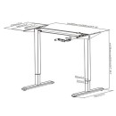 UBack Manual Desk Special Edititon Рама к столу (подстолье) регулируемая по высоте 73-123 см, механическая, черная